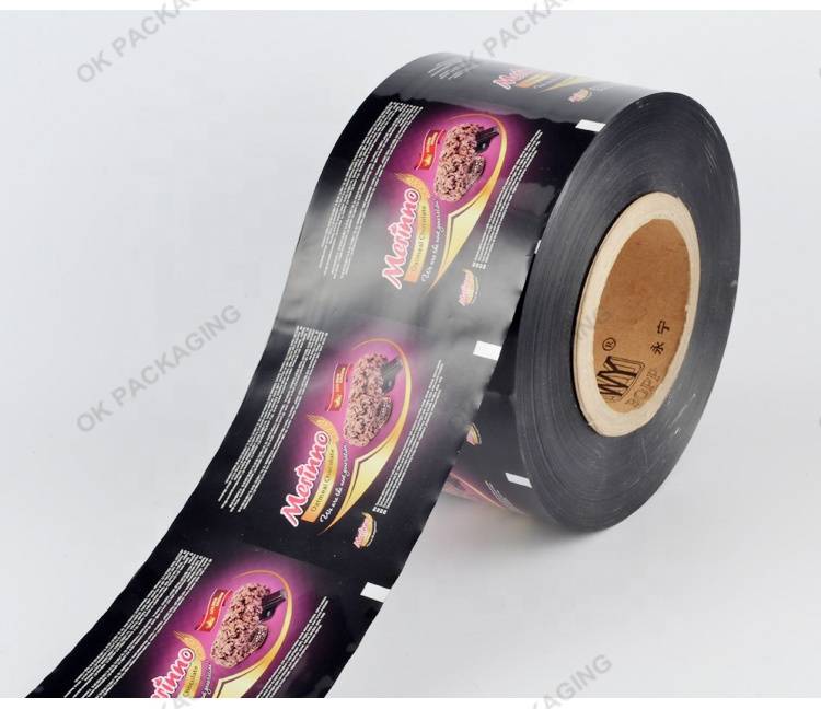 Custom Printing Plastic Food Packaging Aluminum Foil Plastic Film Food Packaging Rolling Film